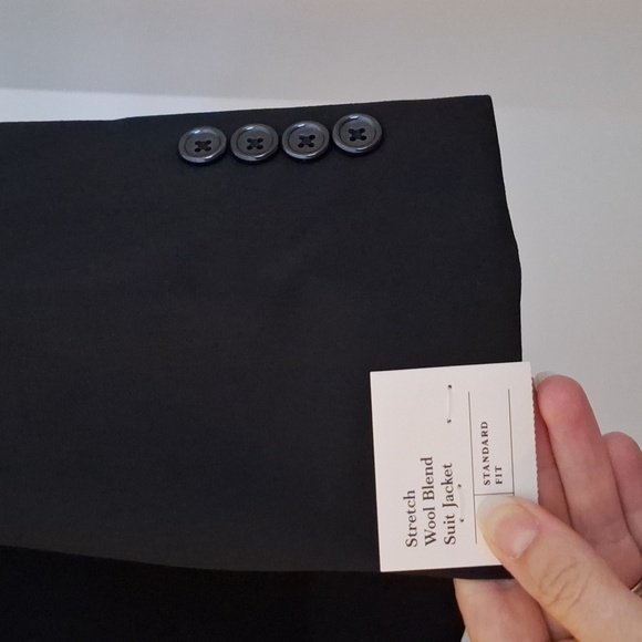 BRAND NEW! Men's Standard Fit 2 Button Suit Jacket - BLACK - Goodfellow & Co - Picture 6 of 11
